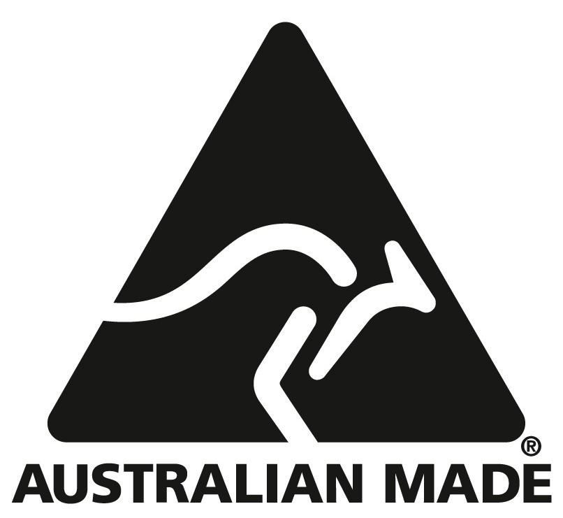 Australian Made logo in black and white
